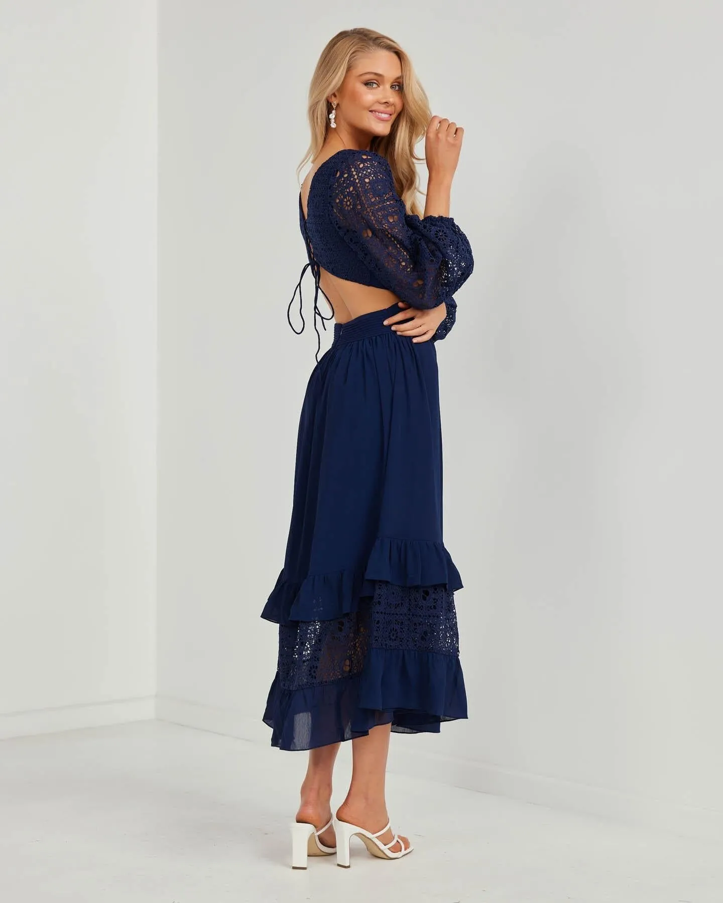 Iana Dress-Navy