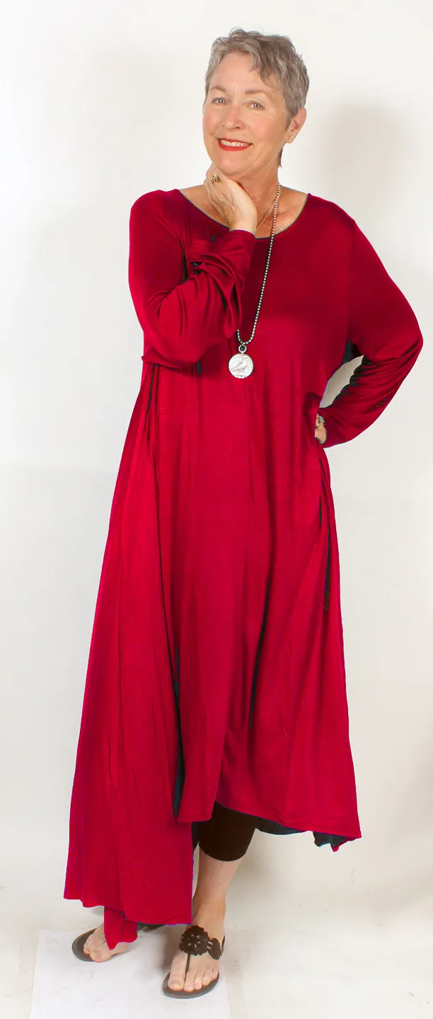 LAST ONE! Sunheart Freedom Holiday RED long-sleeve Dress & FREE Gift! Monsoon Deco Tank