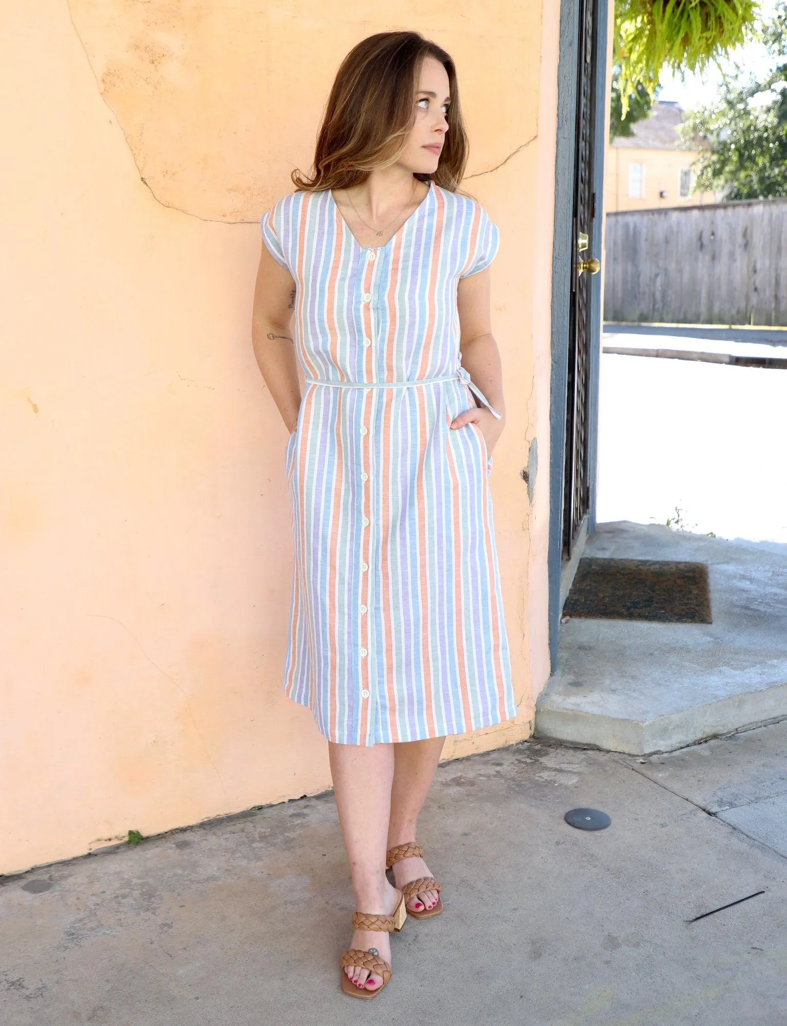 Maurepas Button Dress