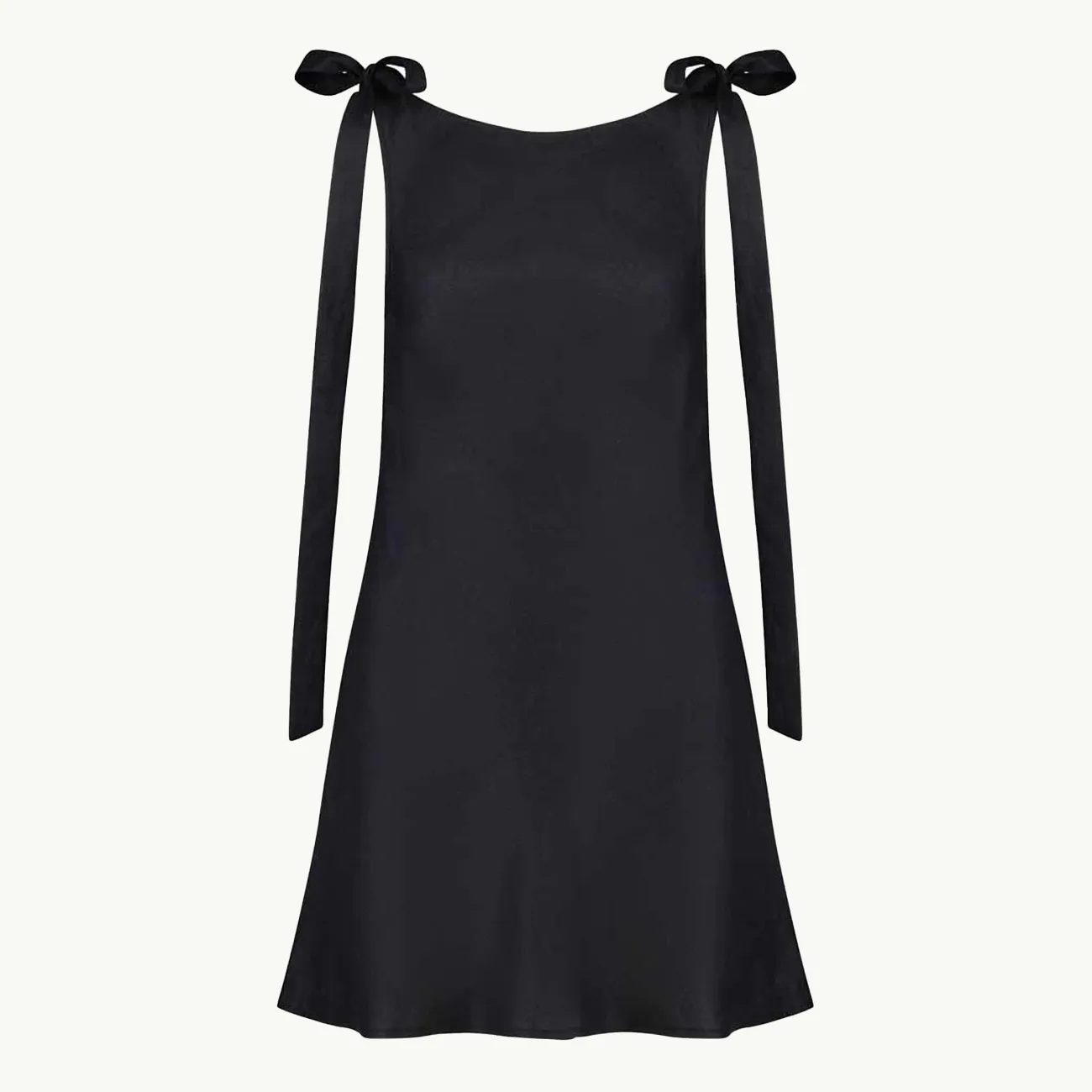 MINI WILMER DRESS BLACK LINEN