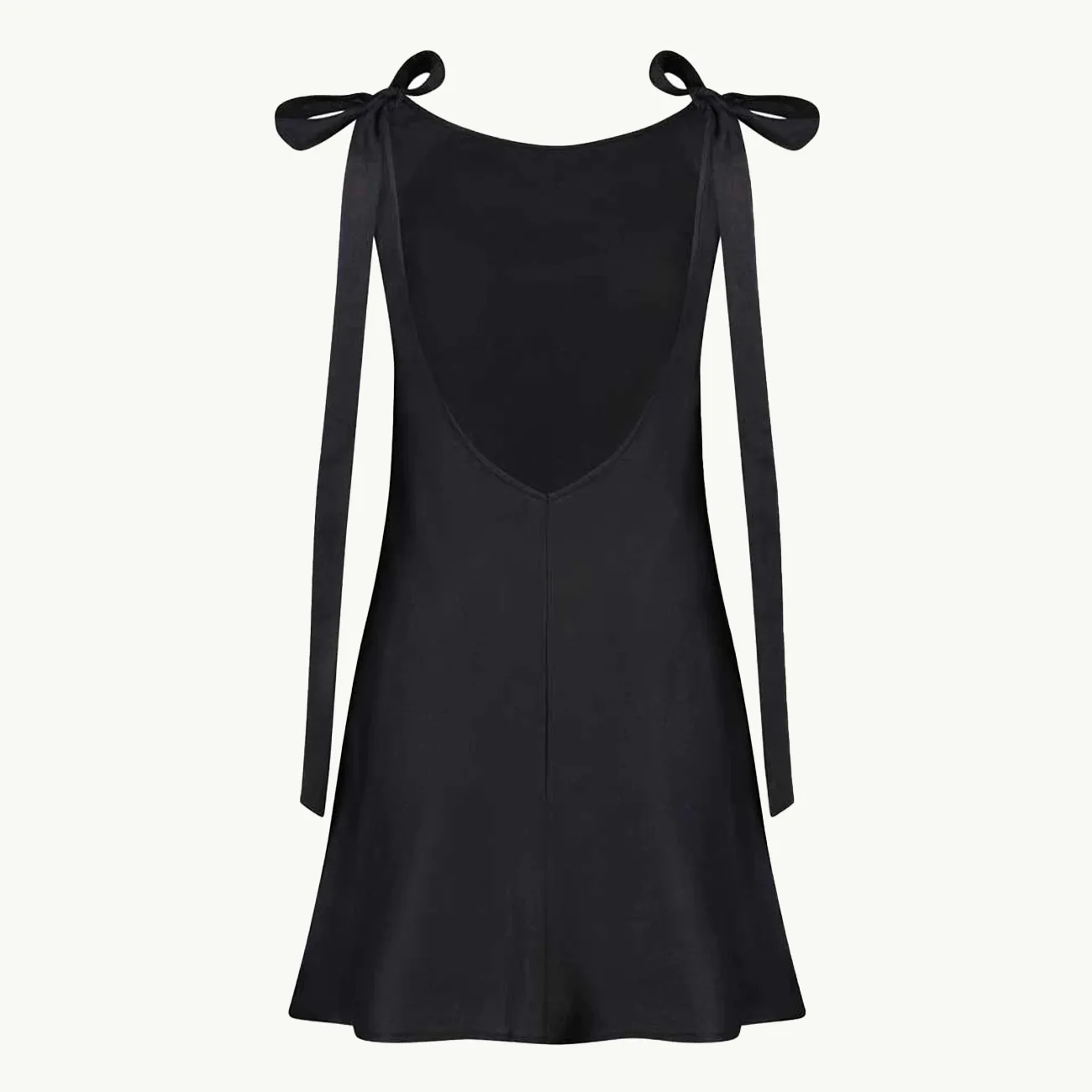 MINI WILMER DRESS BLACK LINEN