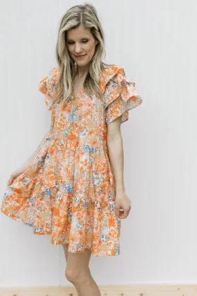 Orange Flowers Dress