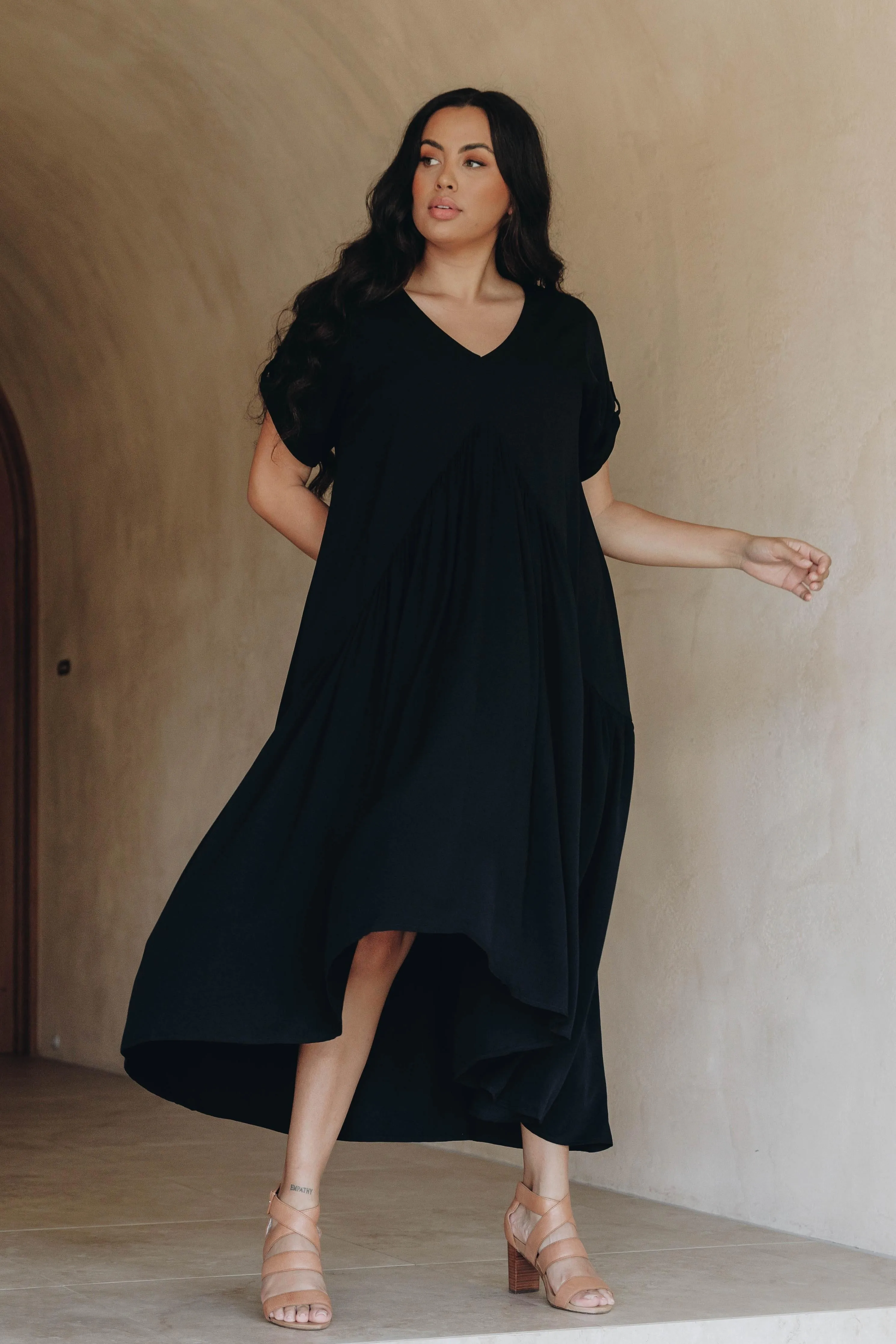 Peak Maxi Dress in Black