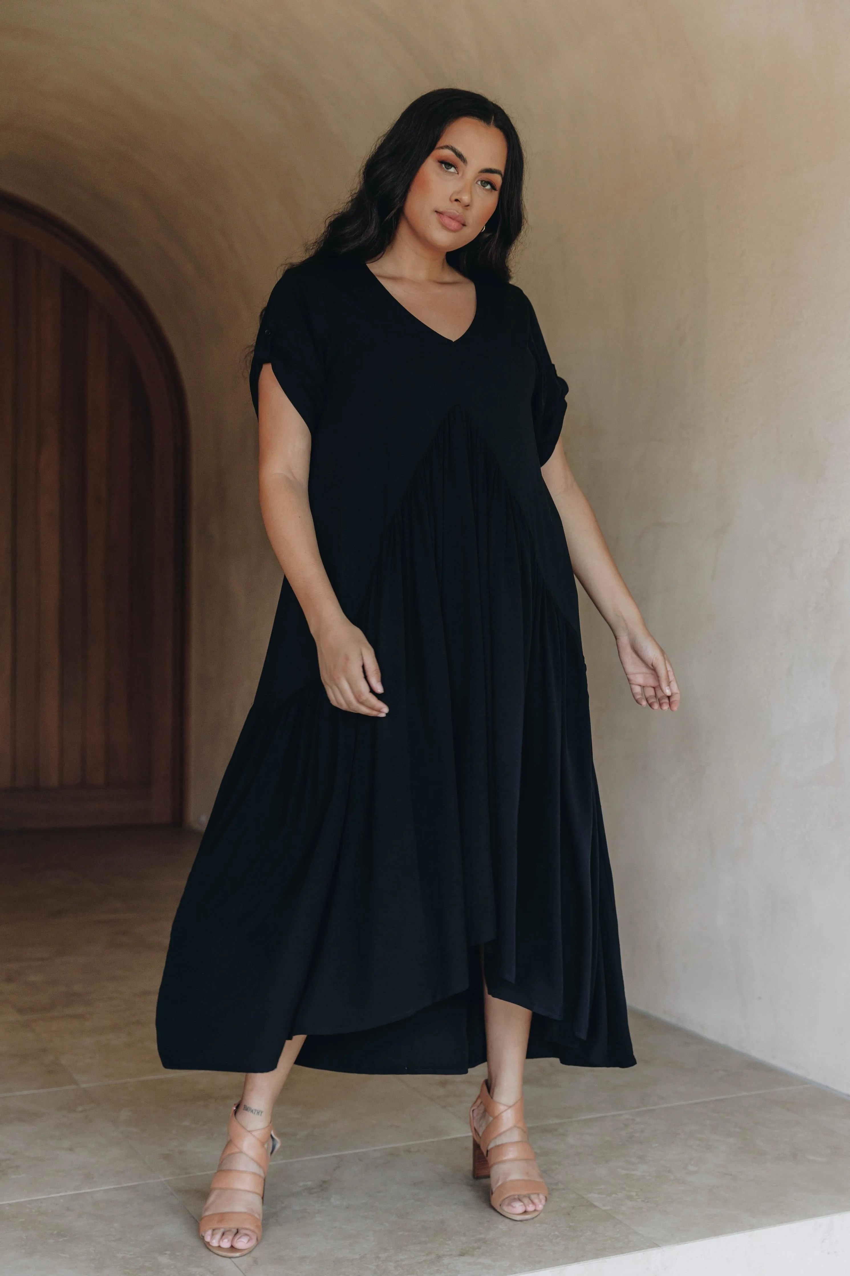 Peak Maxi Dress in Black