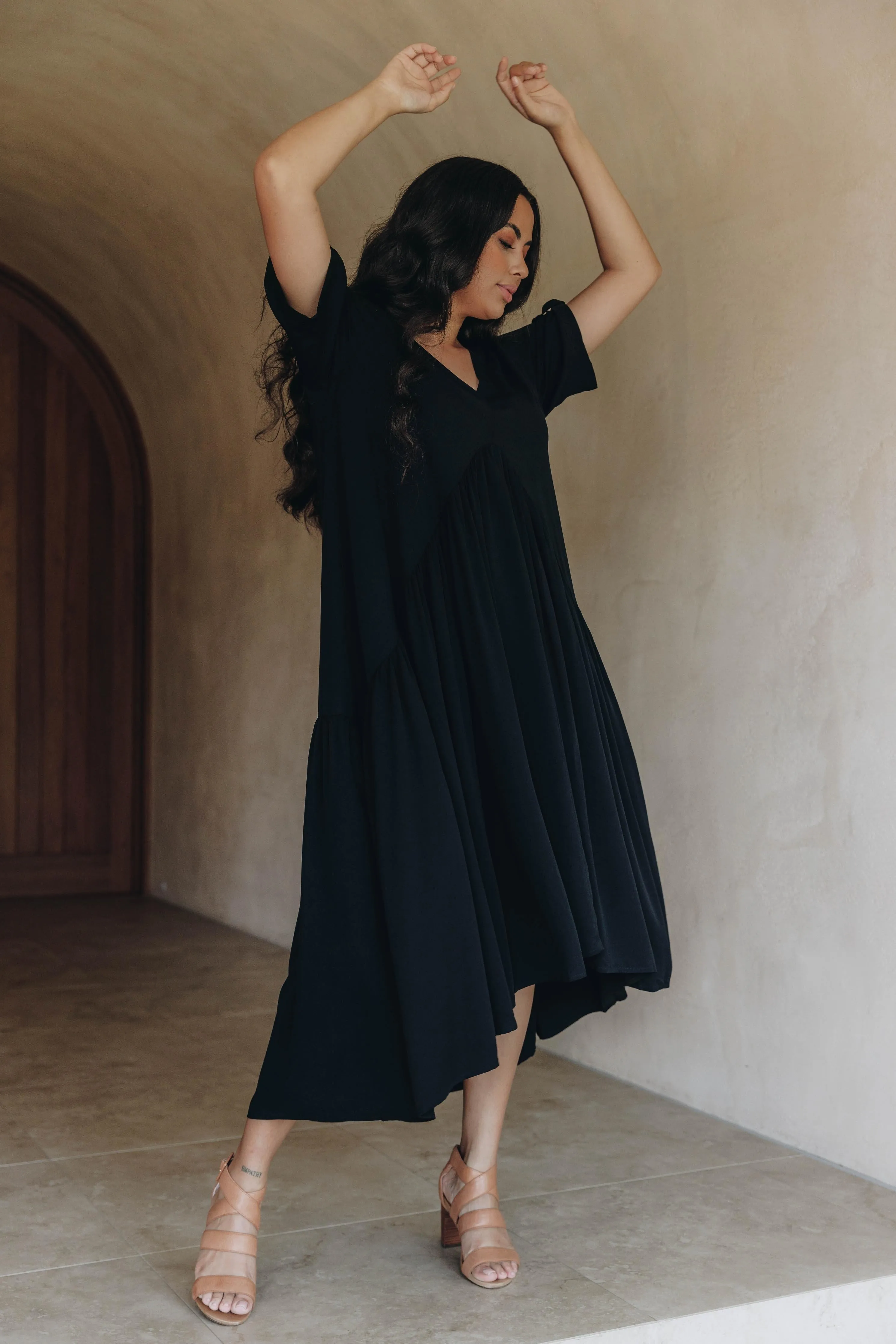 Peak Maxi Dress in Black