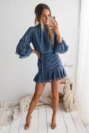 Piper Dress - Steel Blue