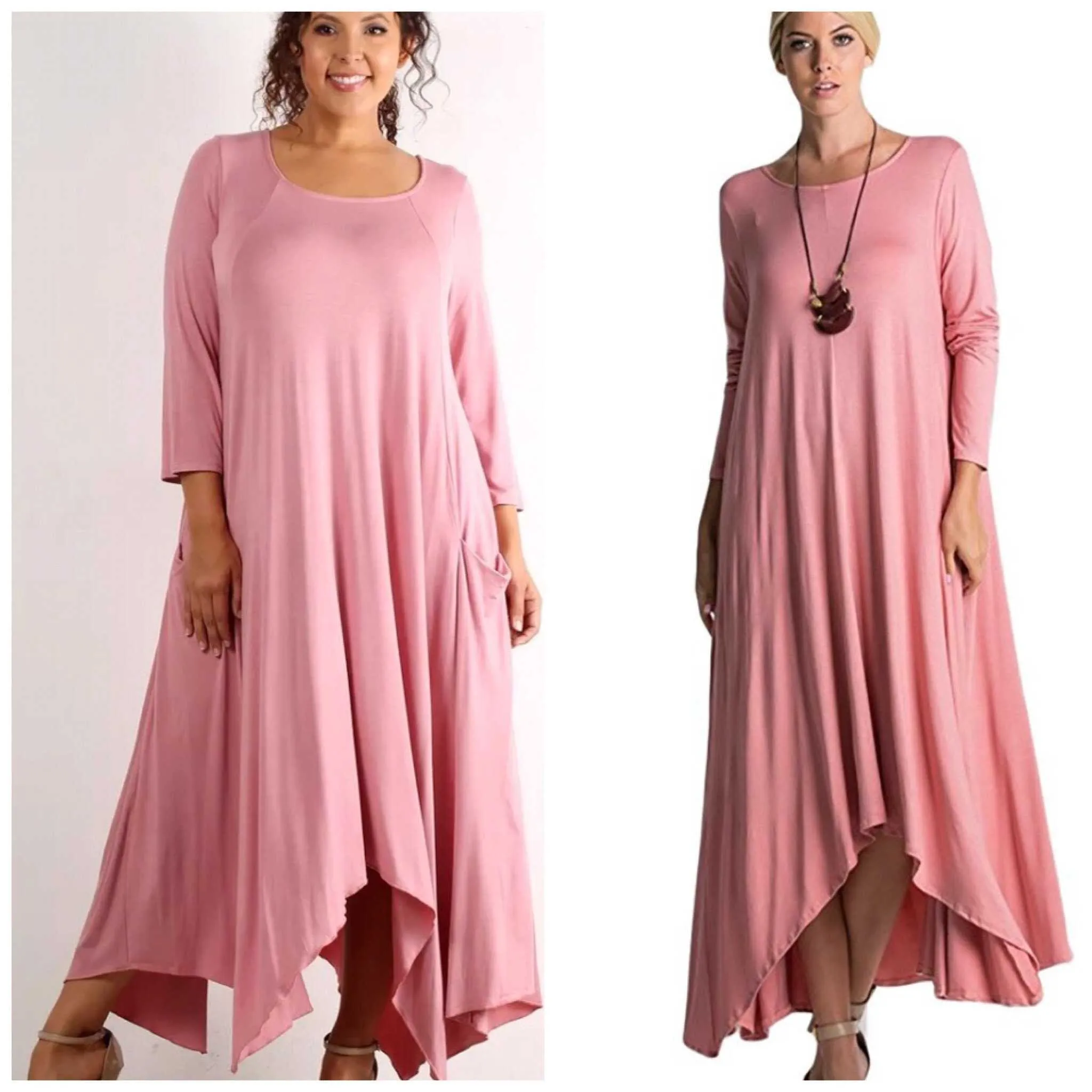 Plus size Essential Asymmetrical Flare Maxi