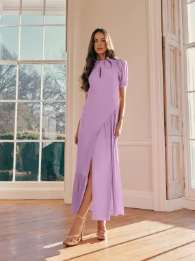 Scarlett Lilac Twist Neck Maxi Dress