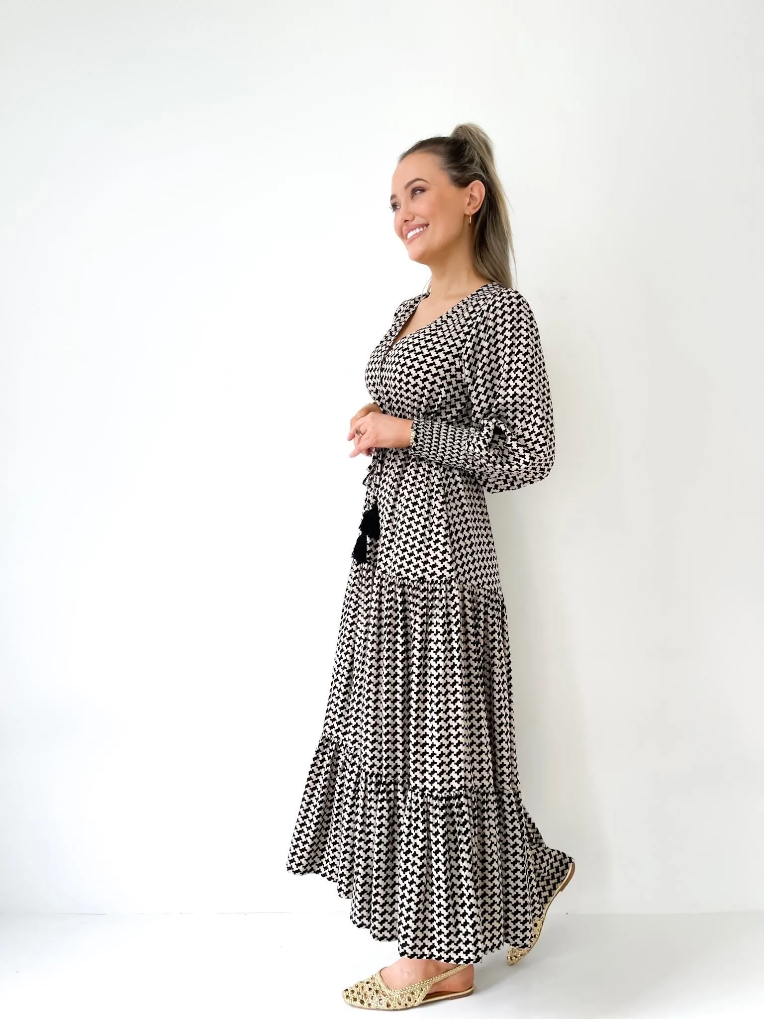 Selma Dress ~ Basket Print