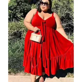 Sleeveless Plus Size Bubbles Dress