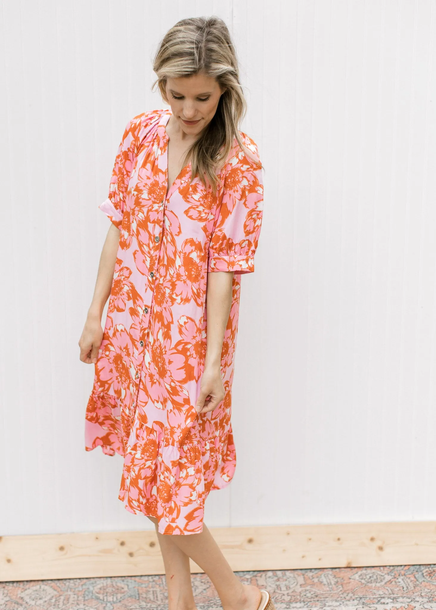 Spring Blooms Patterned Dress