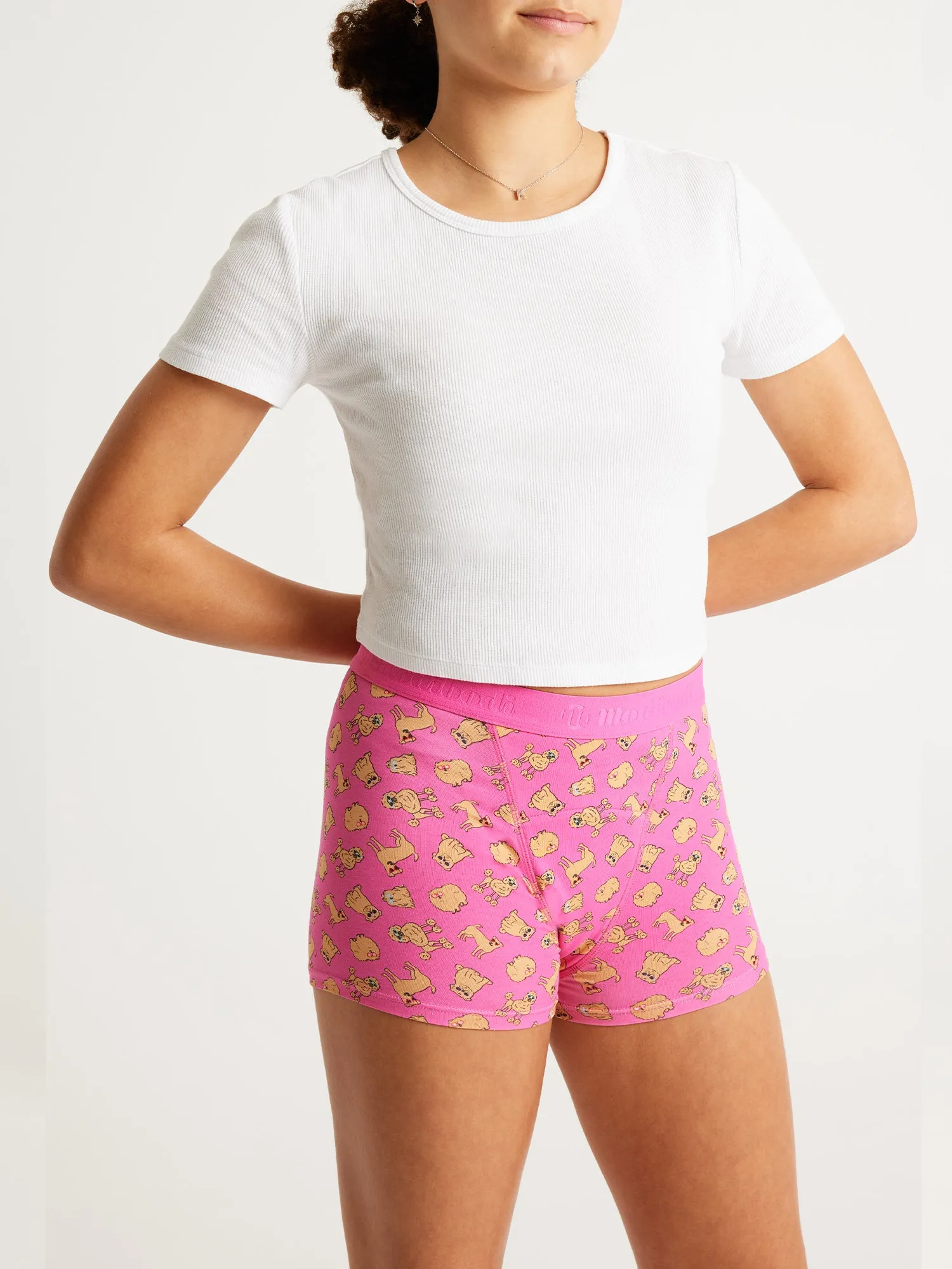 Teen Hipster Boyshort Super-Overnight Party Pup Pink