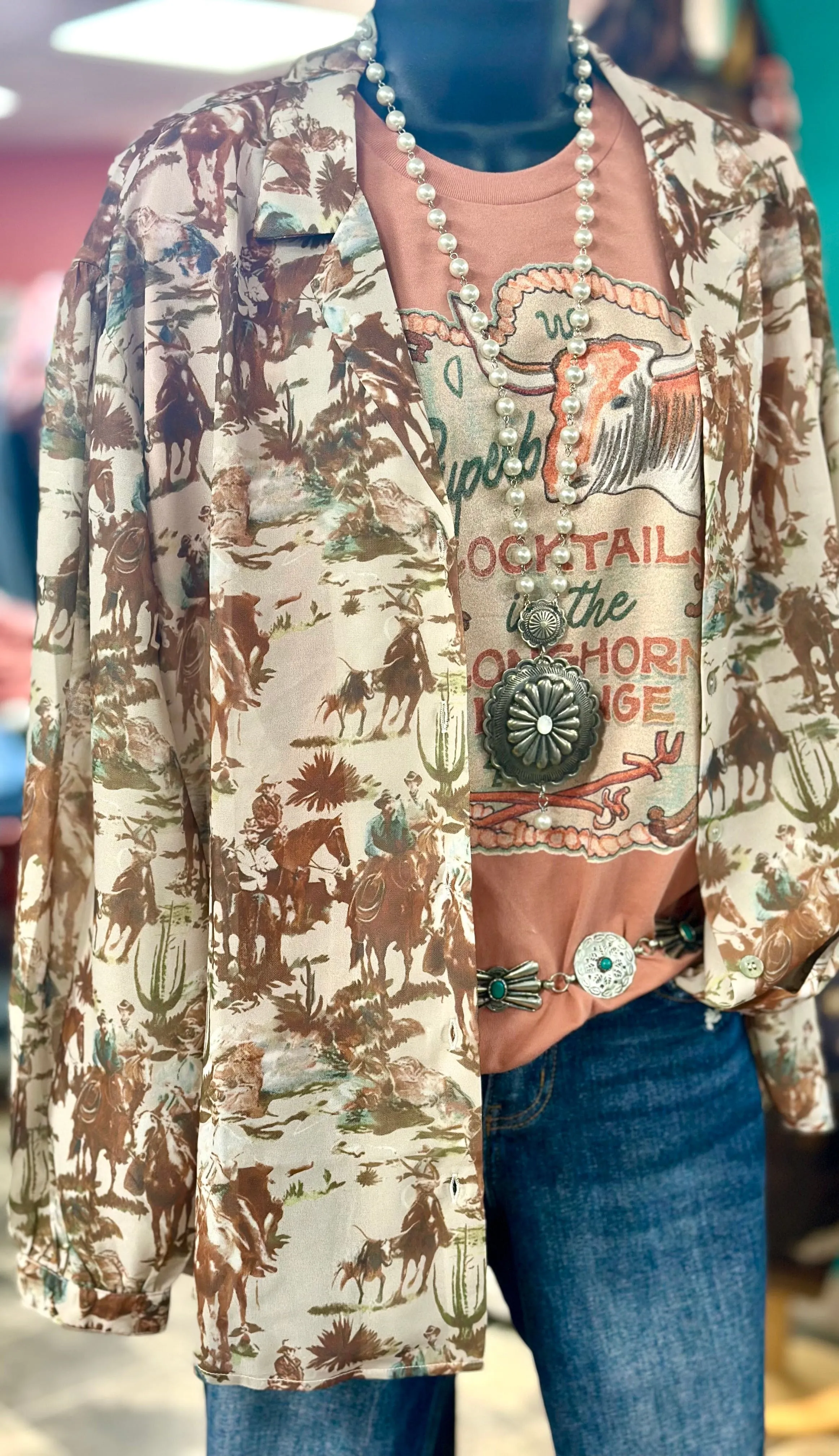 The Colorado Cowboy Button Up Top