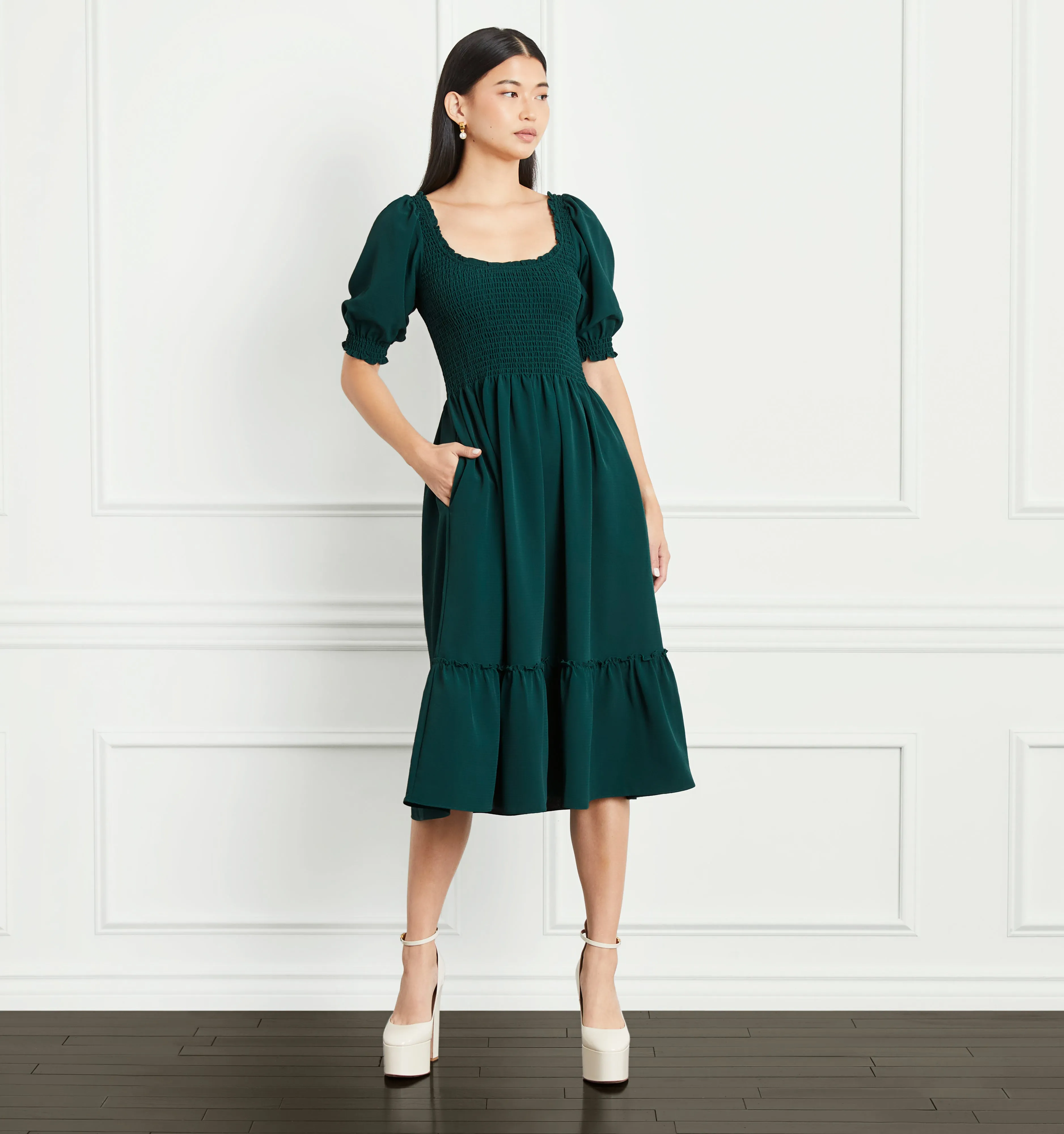 The Louisa Nap Dress - Botanical Garden Crepe