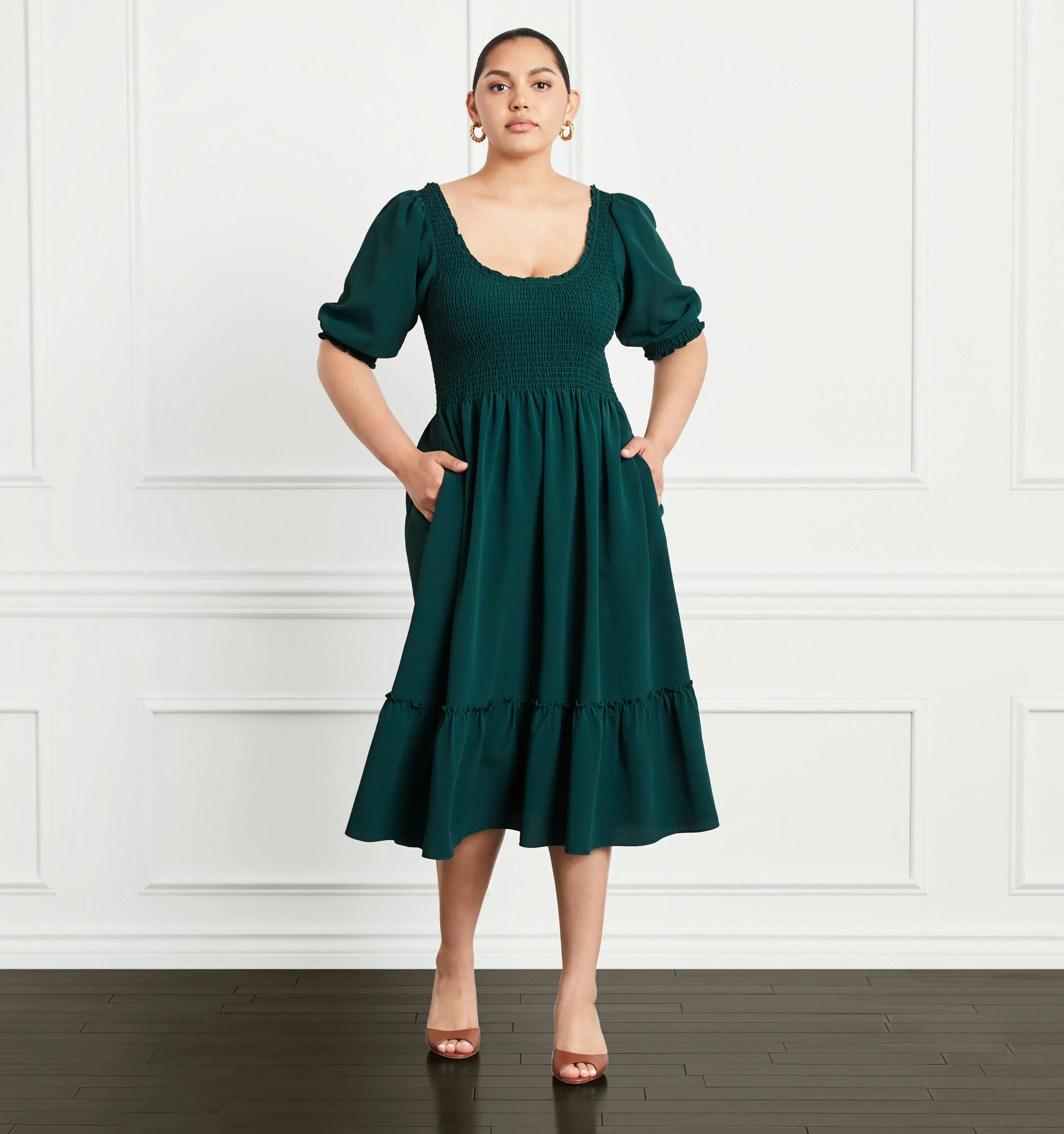 The Louisa Nap Dress - Botanical Garden Crepe