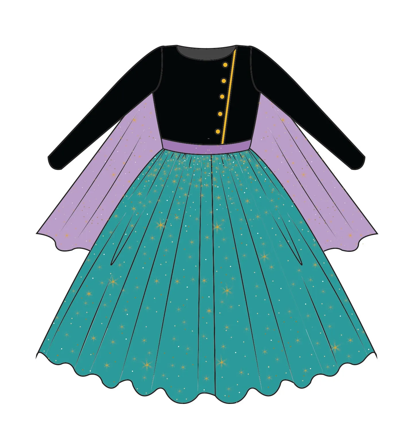 The Winter Princess to Queen Coronation Costume Dress