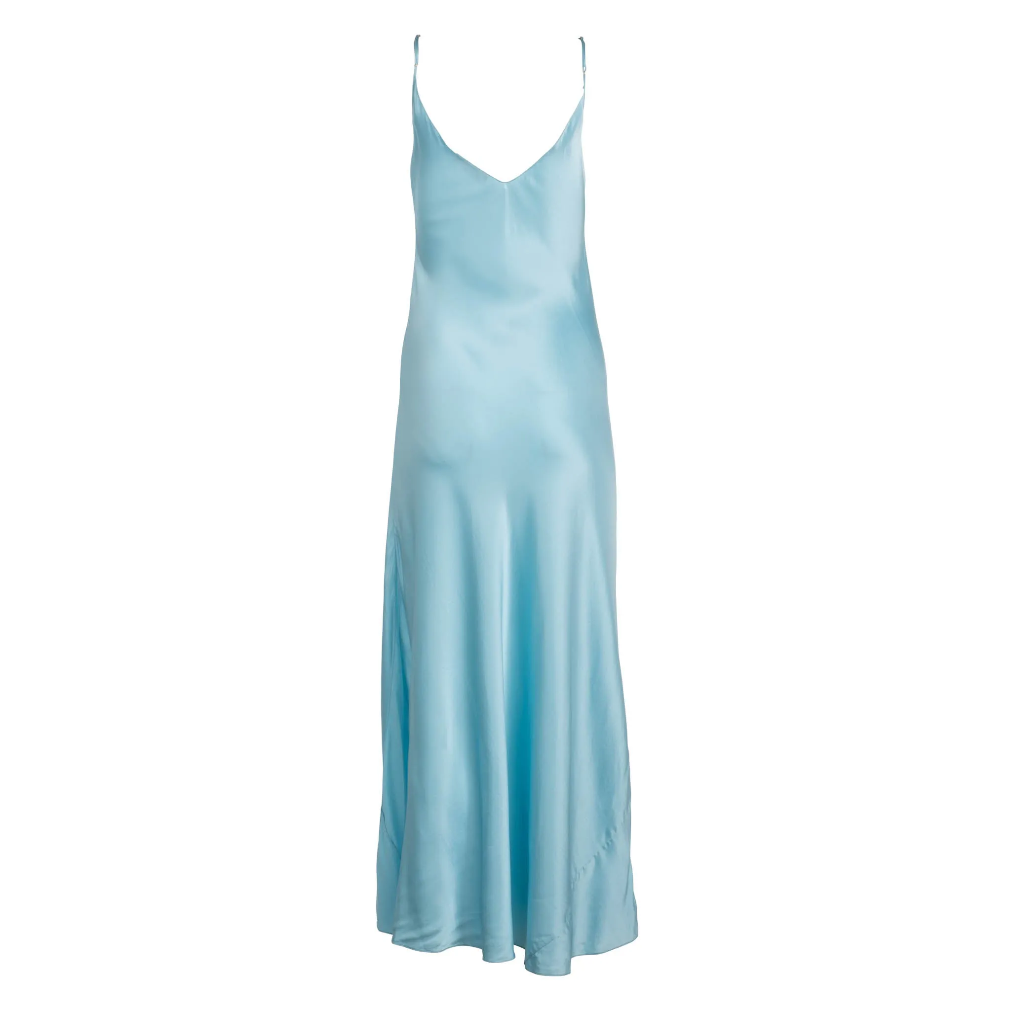 Tulum Blue Maxi Slip Dress