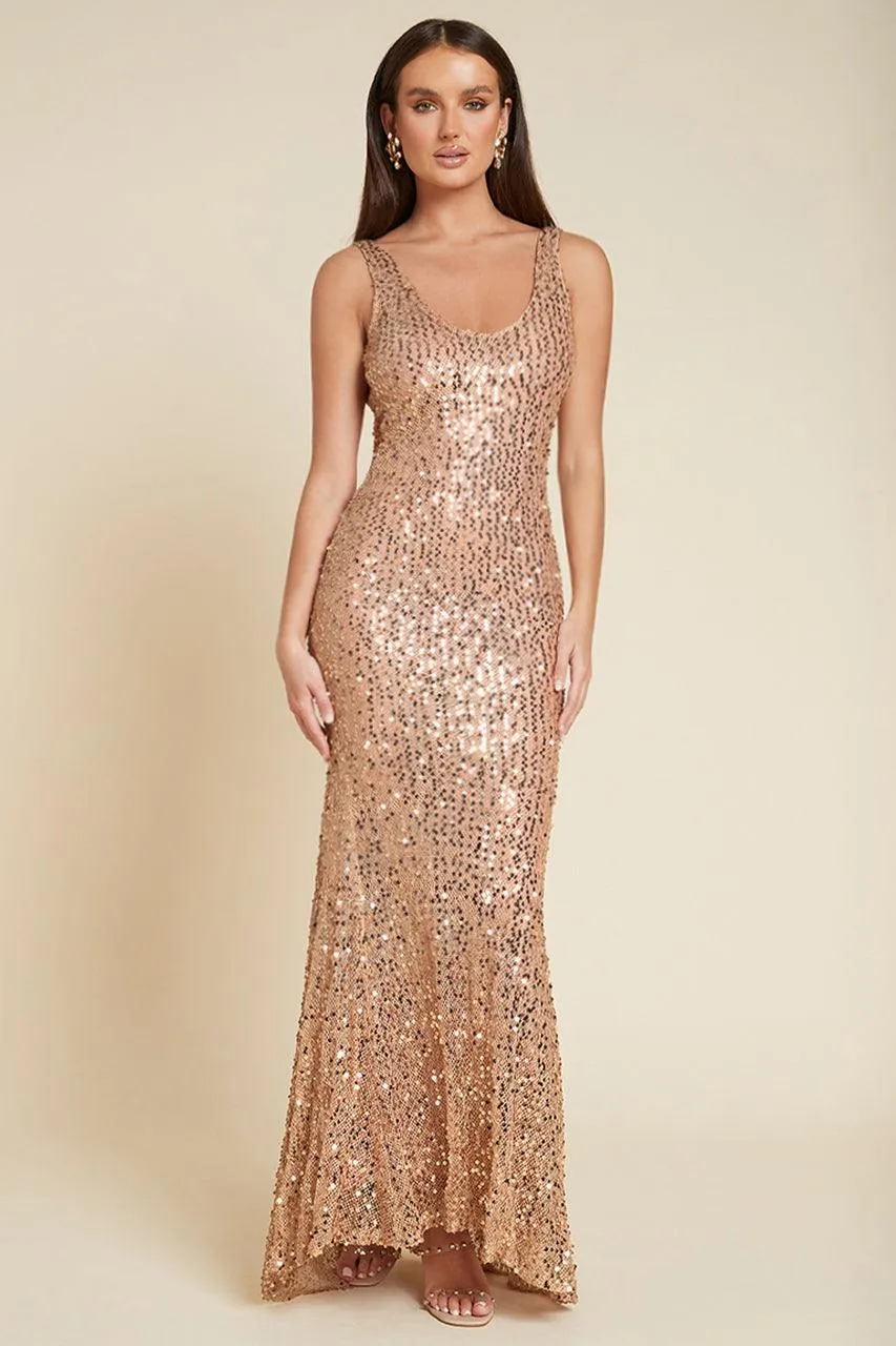 Victor Maxi Dress - Bronze