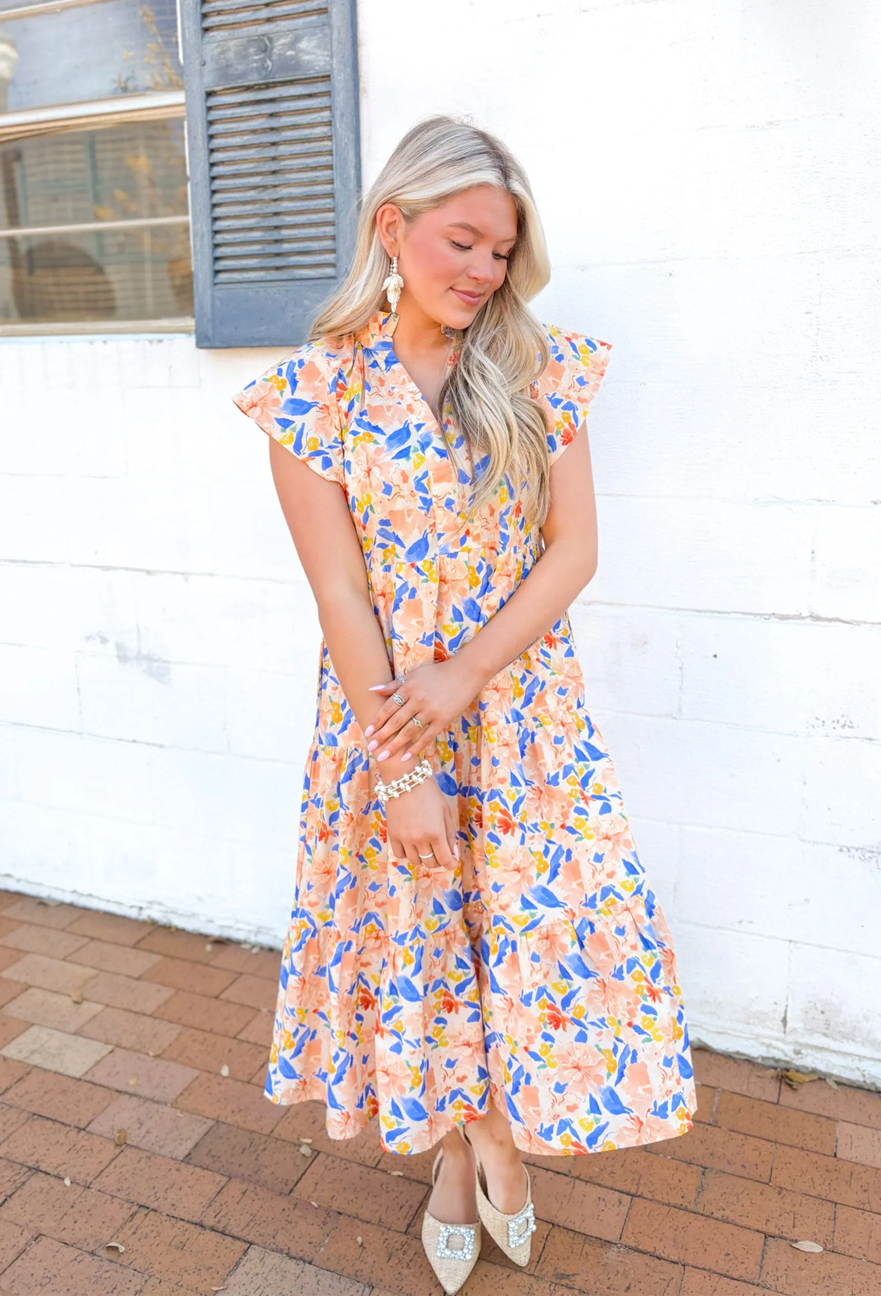 Wishing For Florals Midi Dress