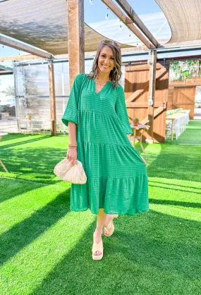 With Love Midi Dress in Kelly Green